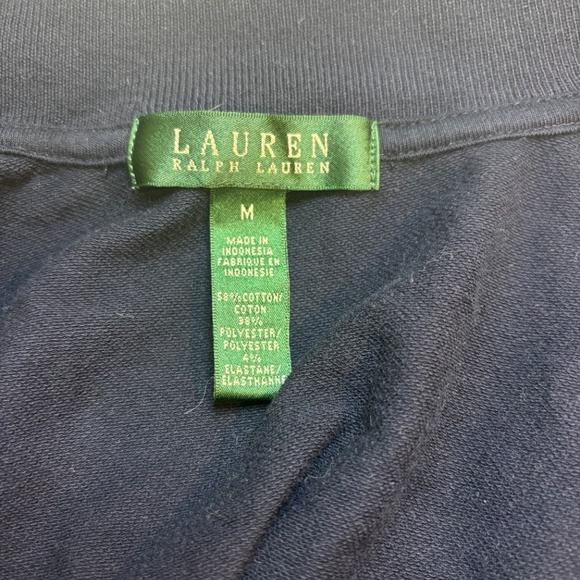 Lauren Ralph Lauren Full Zip Navy Nautical Womens M Boating Sweater Jacket - Picture 6 of 13